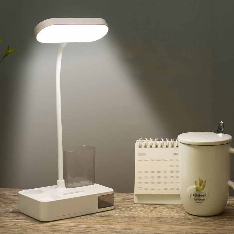 Macaron Rettangolare Reading Lamp Plasticy 1 Head Kids Room Table Light with Port
