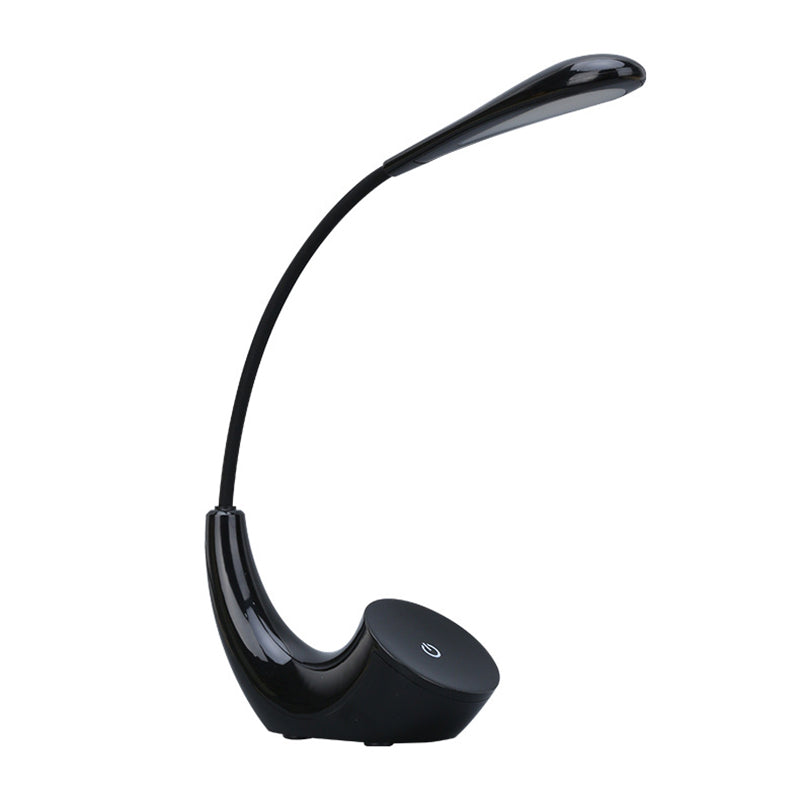 Plastic Flexible Arm Desk Lamp Minimalist LED Rechargeable Reading Light with Touch Control
