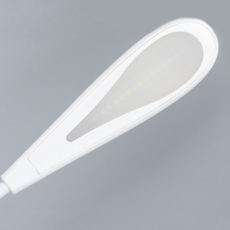 Lámpara de escritorio de brazo de plástico Flexible Luz de lectura recargable LED minimalista con control táctil