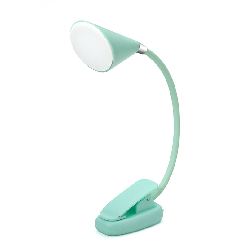 Coup de table à pinces conique Macaron Plastique Couple de chambre LED LECTURE LED avec un bras flexible