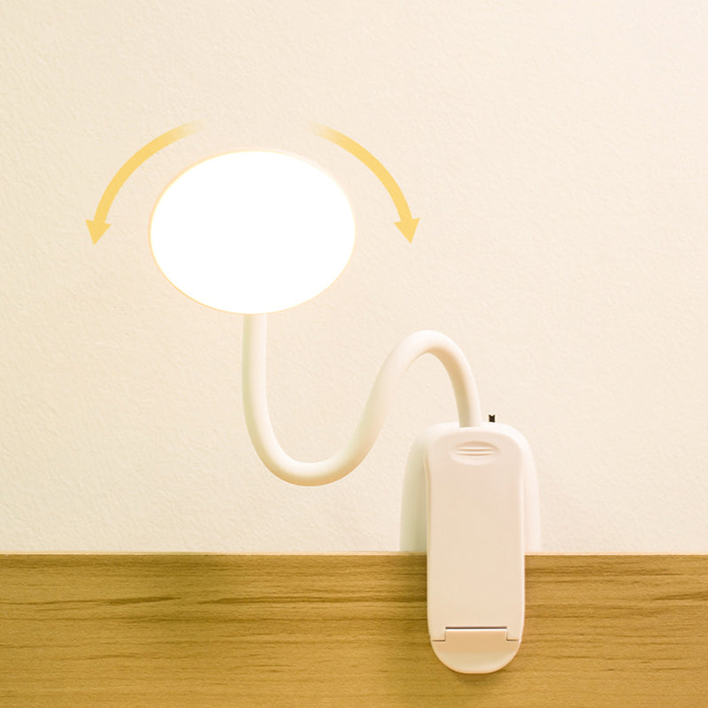 Coup de table à pinces conique Macaron Plastique Couple de chambre LED LECTURE LED avec un bras flexible