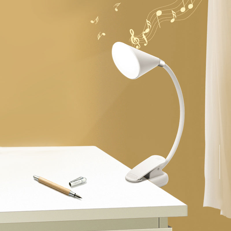 Coup de table à pinces conique Macaron Plastique Couple de chambre LED LECTURE LED avec un bras flexible