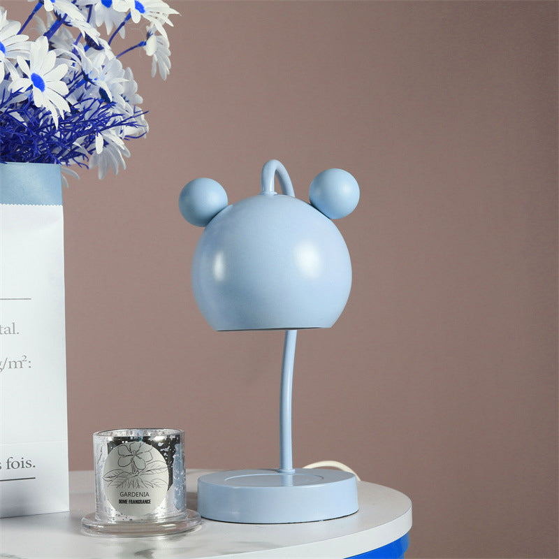 Macaron Melting Wax Warmer Table Lamp Metallic 1-Light Bedroom Nightstand Light with Dome Shade