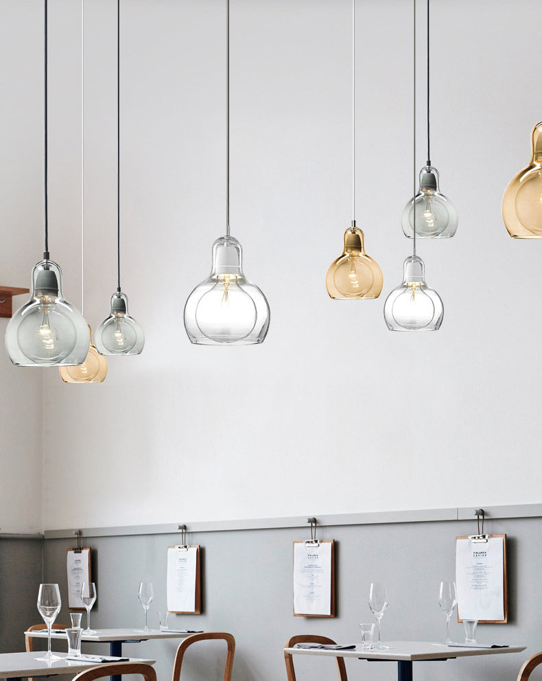 1 luminaires suspendus en forme de gourde légère