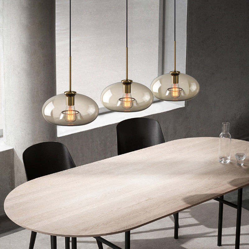 3 Lights Hanging Ceiling Lights Contemporary Glass Hanging Pendant Lights for Restaurant