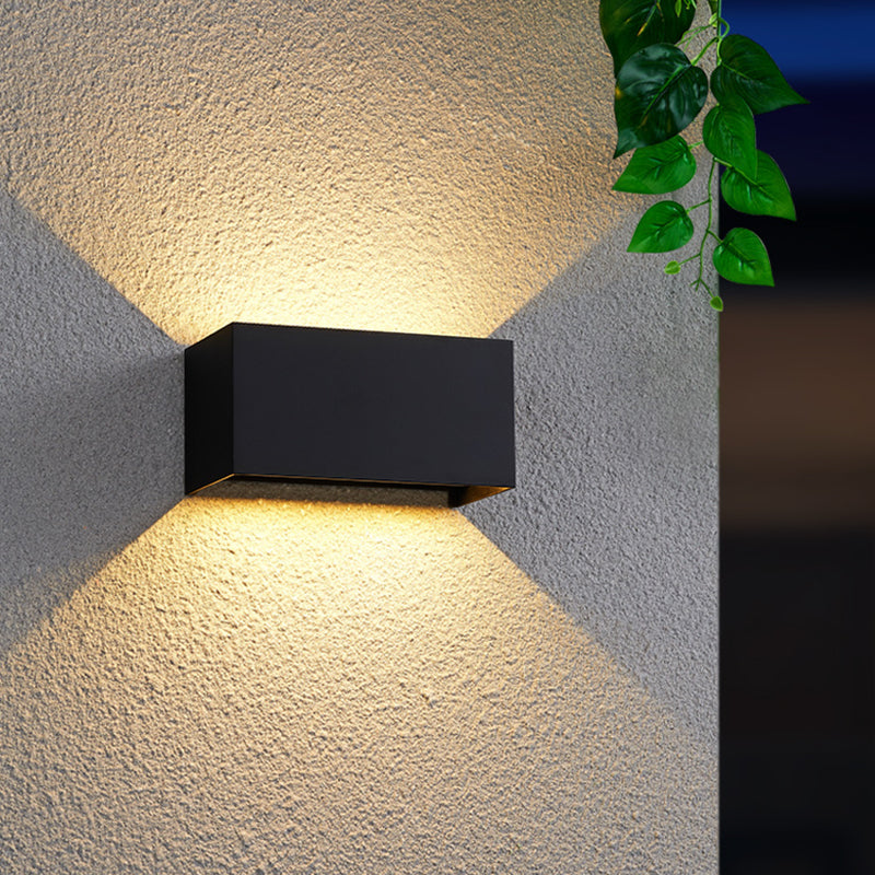 Lampada a parete a LED rettangolare in moderna semplicità in alluminio impermeabile per gli spazi esterni