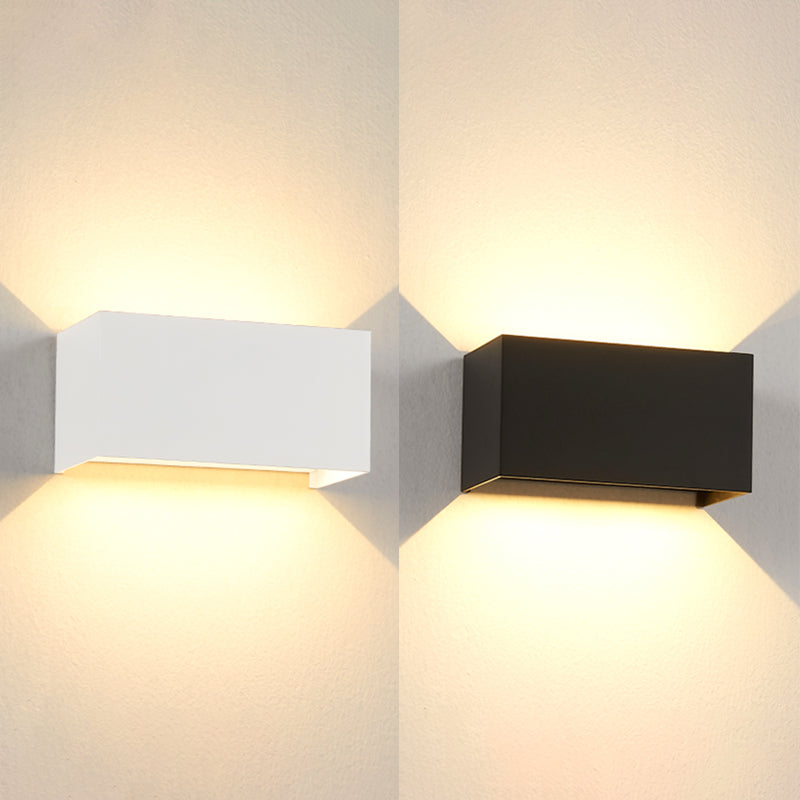 Lampada a parete a LED rettangolare in moderna semplicità in alluminio impermeabile per gli spazi esterni