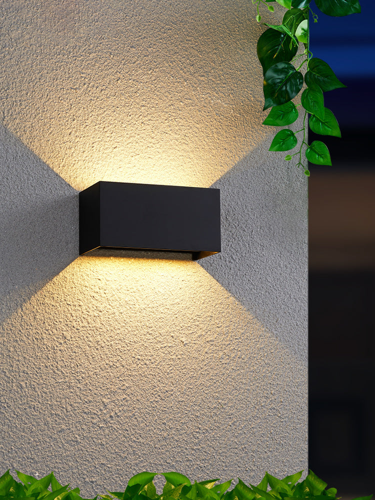 Lampada a parete a LED rettangolare in moderna semplicità in alluminio impermeabile per gli spazi esterni