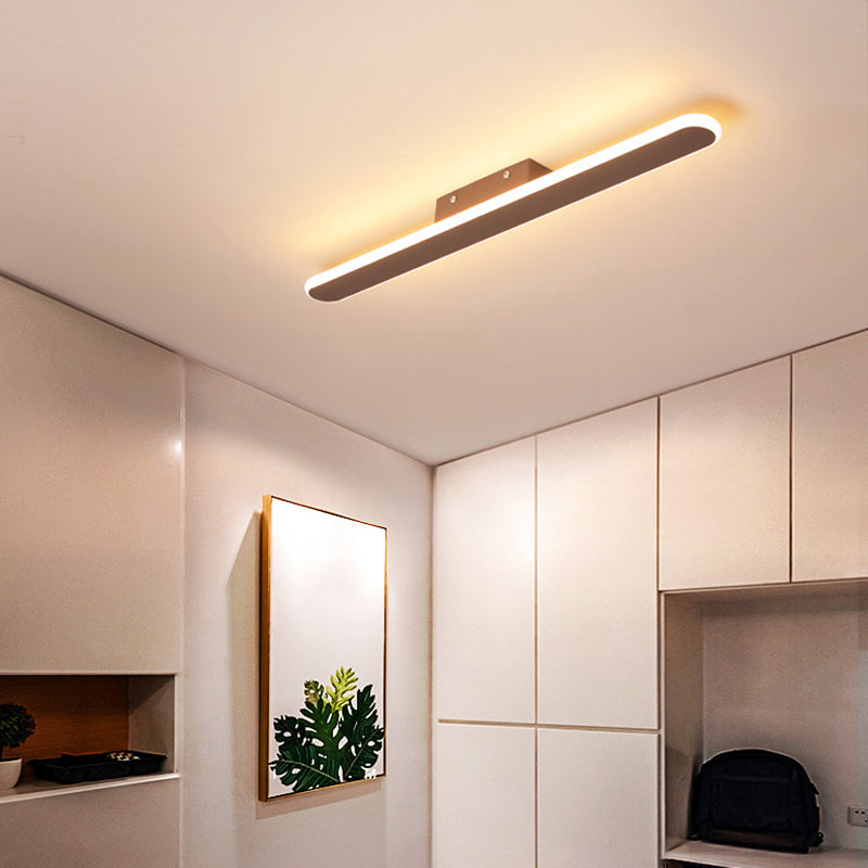 Plafonnier encastré linéaire à 1 lumière, nouveau plafonnier moderne en acrylique