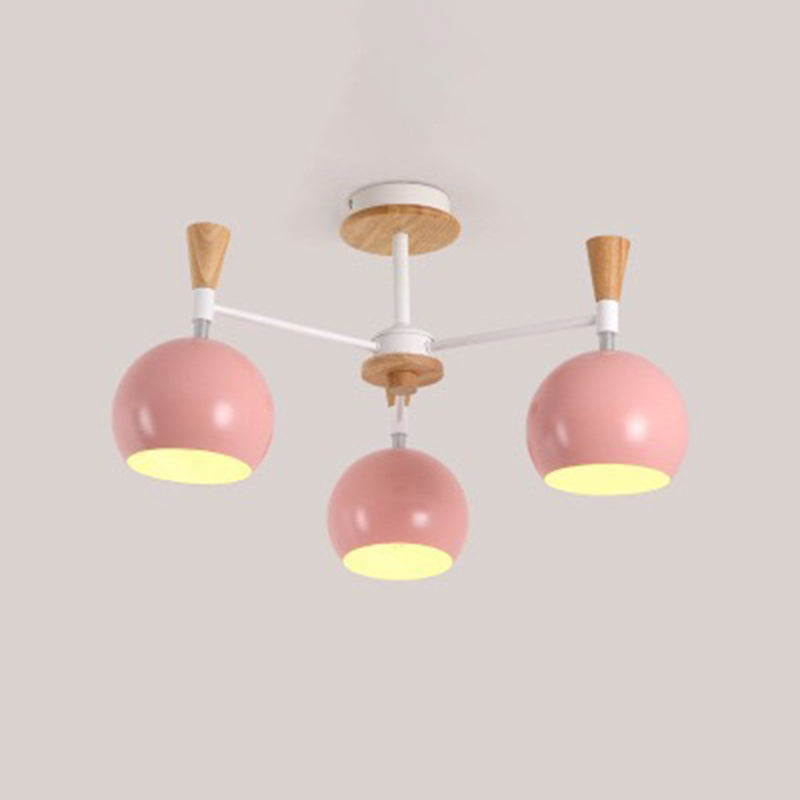 Lampaggio a forma di palla Light Light Nordic Style Nordic Apparecchiatura a sospensione in legno