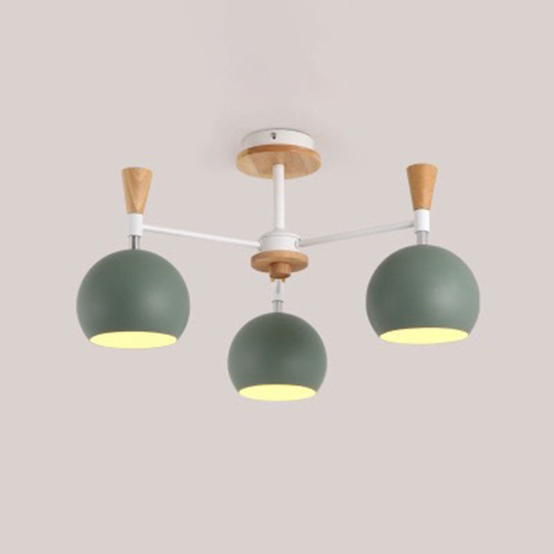 Lampaggio a forma di palla Light Light Nordic Style Nordic Apparecchiatura a sospensione in legno