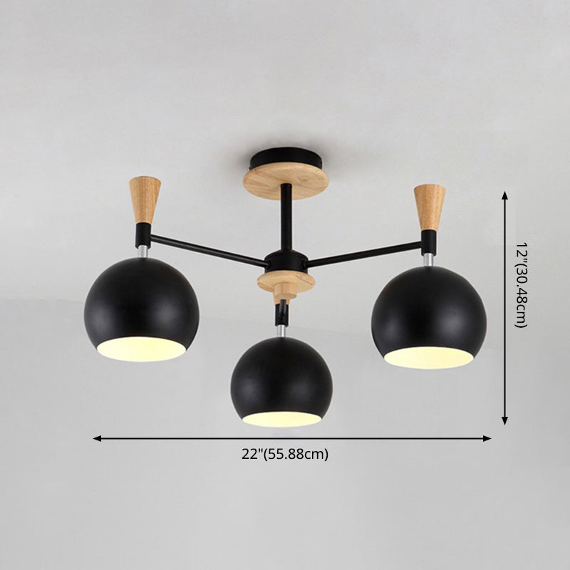 Lampaggio a forma di palla Light Light Nordic Style Nordic Apparecchiatura a sospensione in legno