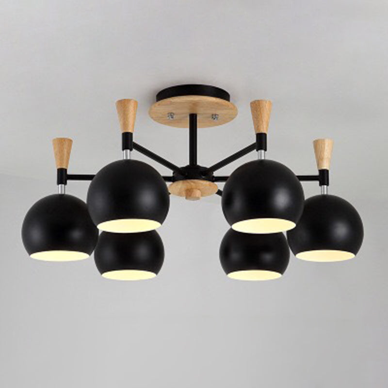Lampaggio a forma di palla Light Light Nordic Style Nordic Apparecchiatura a sospensione in legno