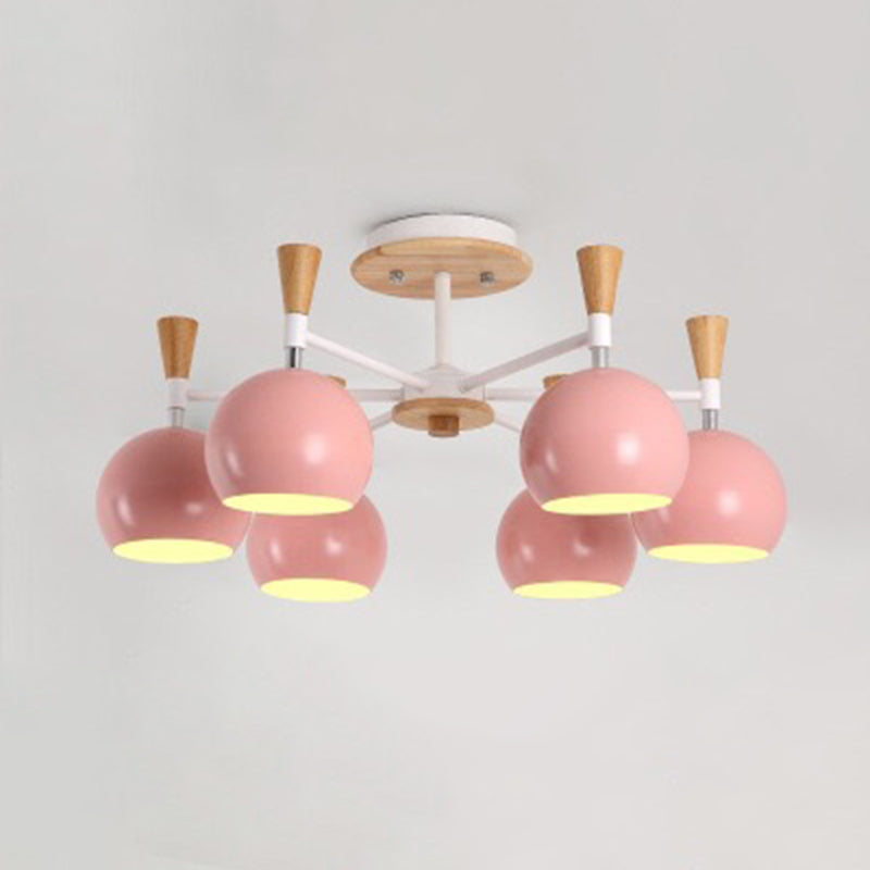 Lampaggio a forma di palla Light Light Nordic Style Nordic Apparecchiatura a sospensione in legno