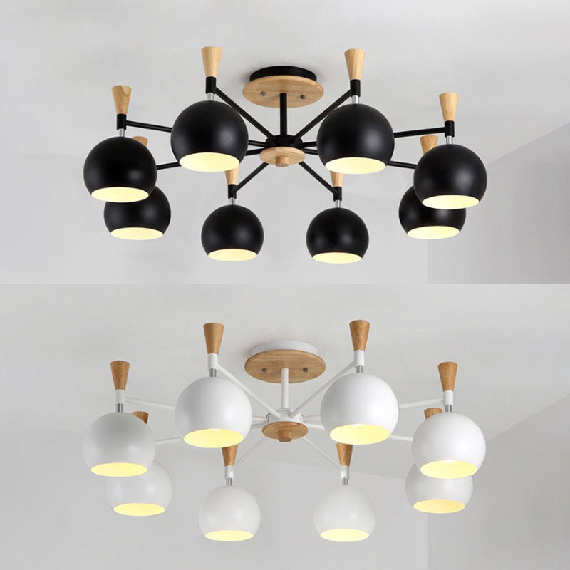 Lampaggio a forma di palla Light Light Nordic Style Nordic Apparecchiatura a sospensione in legno