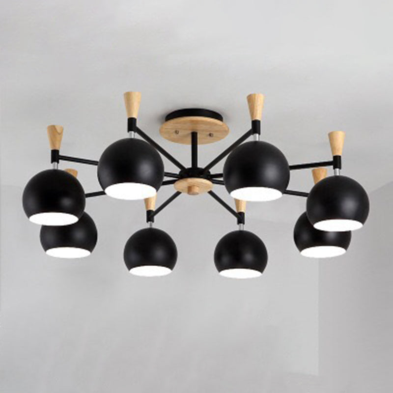 Lampaggio a forma di palla Light Light Nordic Style Nordic Apparecchiatura a sospensione in legno