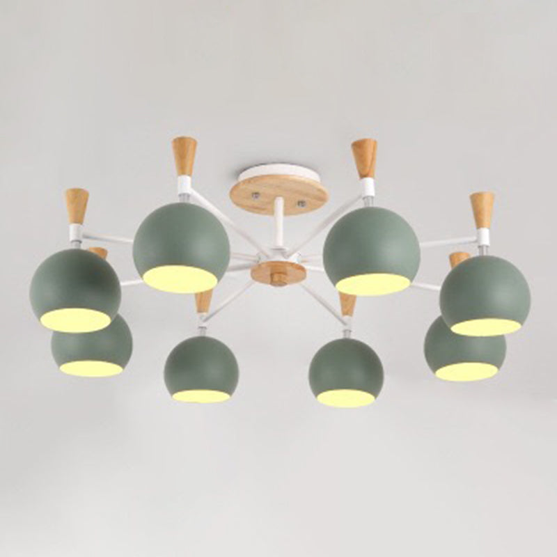 Lampaggio a forma di palla Light Light Nordic Style Nordic Apparecchiatura a sospensione in legno