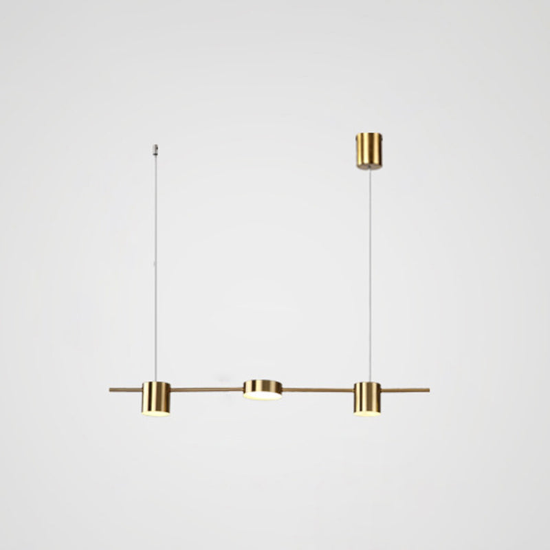 Cylinder Island Lighting Metallic Contemporary Simplicity Pendant Lighting Fixtures for Restaurant