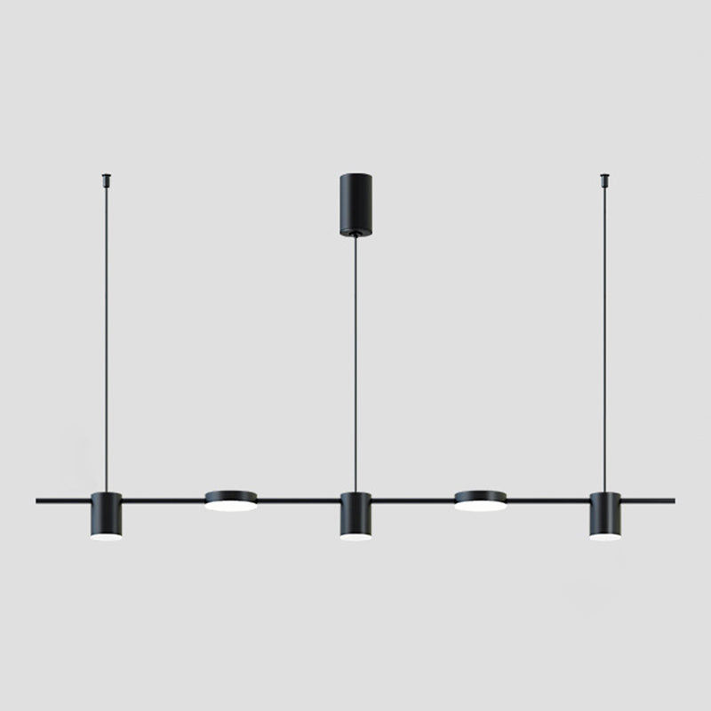 Cylinder Island Lighting Metallic Contemporary Simplicity Pendant Lighting Fixtures for Restaurant