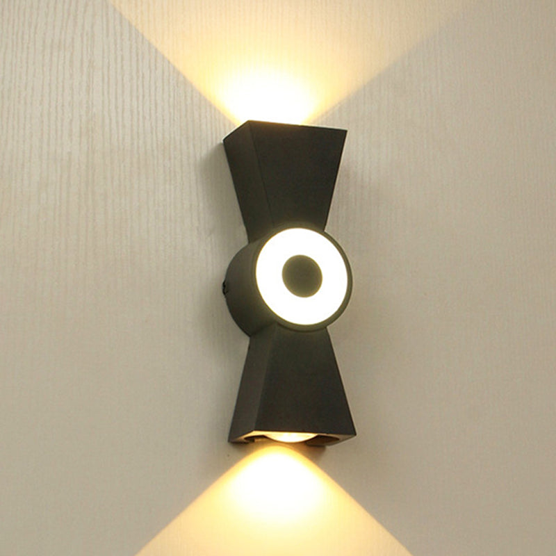 2-Light LED Waterproof Wall Lamp in Modern Creative Style Aluminium Wall Sconce for Exterior Spaces