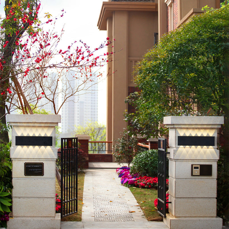 Lámpara de pared LED creativa moderna de aluminio Rectangular Rectangular Water Light en negro