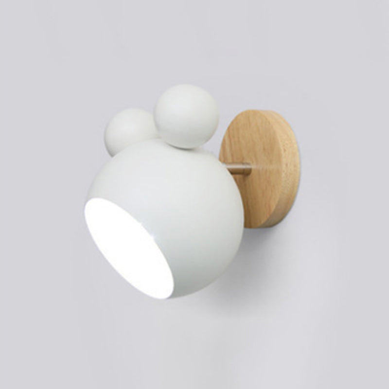 Bedroom Wall Sconce Lighting Minimalist Sconce Light Fixture with Cartoon Metal Shade