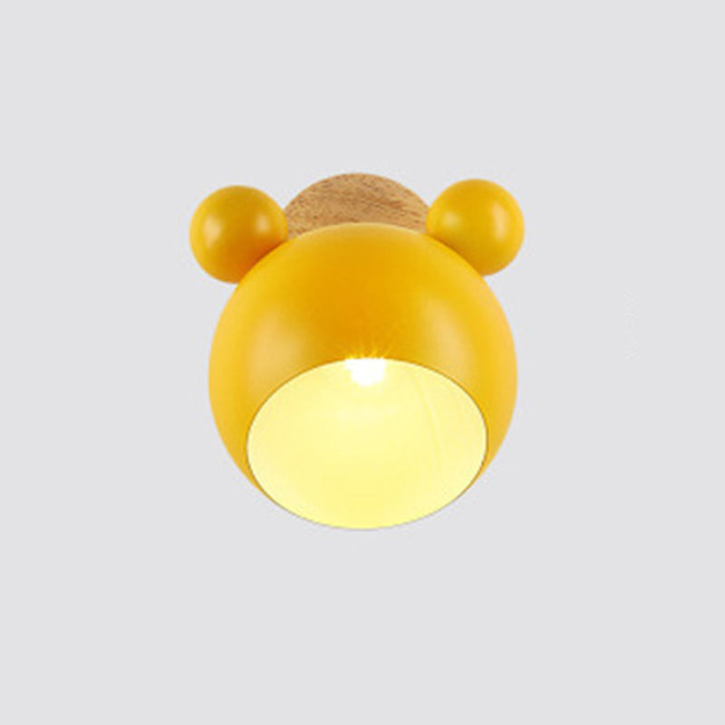 Bedroom Wall Sconce Lighting Minimalist Sconce Light Fixture with Cartoon Metal Shade