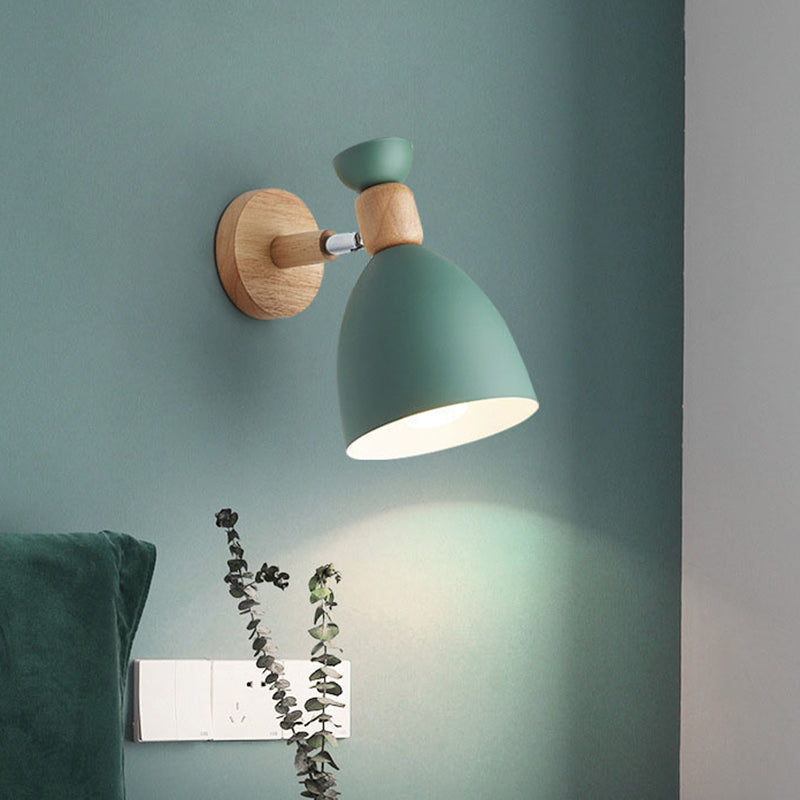 Lámpara de luz cónica de estilo nórdico de estilo de metal de la pared de la pared de la pared del dormitorio