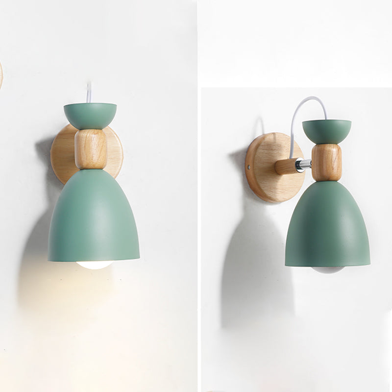 Lámpara de luz cónica de estilo nórdico de estilo de metal de la pared de la pared de la pared del dormitorio