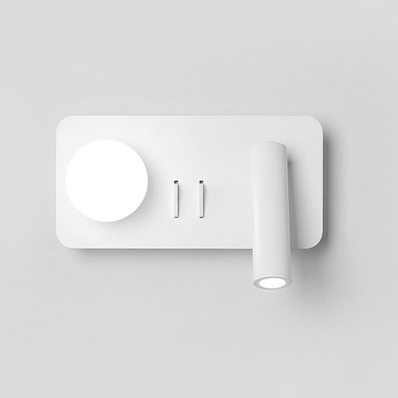 Moderna semplicità lettura da parete luce metallica da parete per un letto