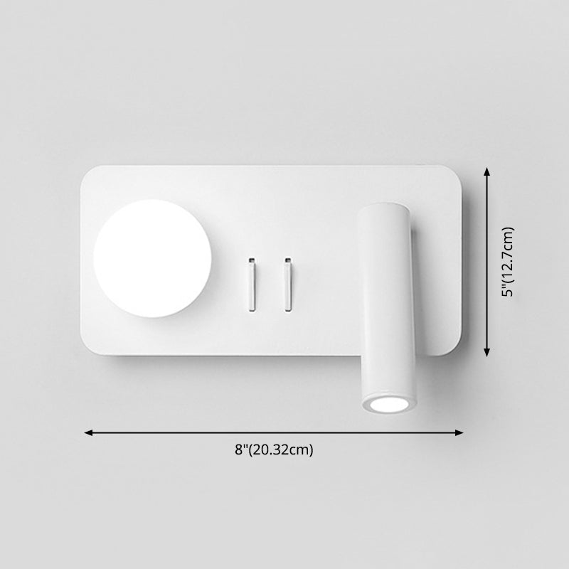 Moderna semplicità lettura da parete luce metallica da parete per un letto