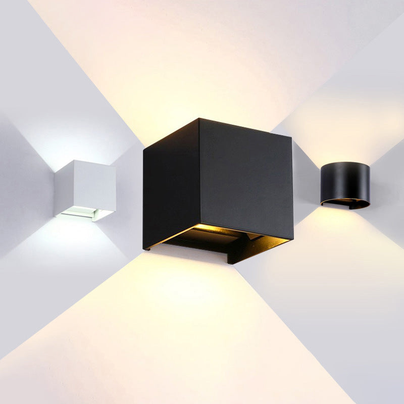 Lámpara montada en la pared cuadrada lámpara de montaje de pared de aluminio moderna para sala de estar