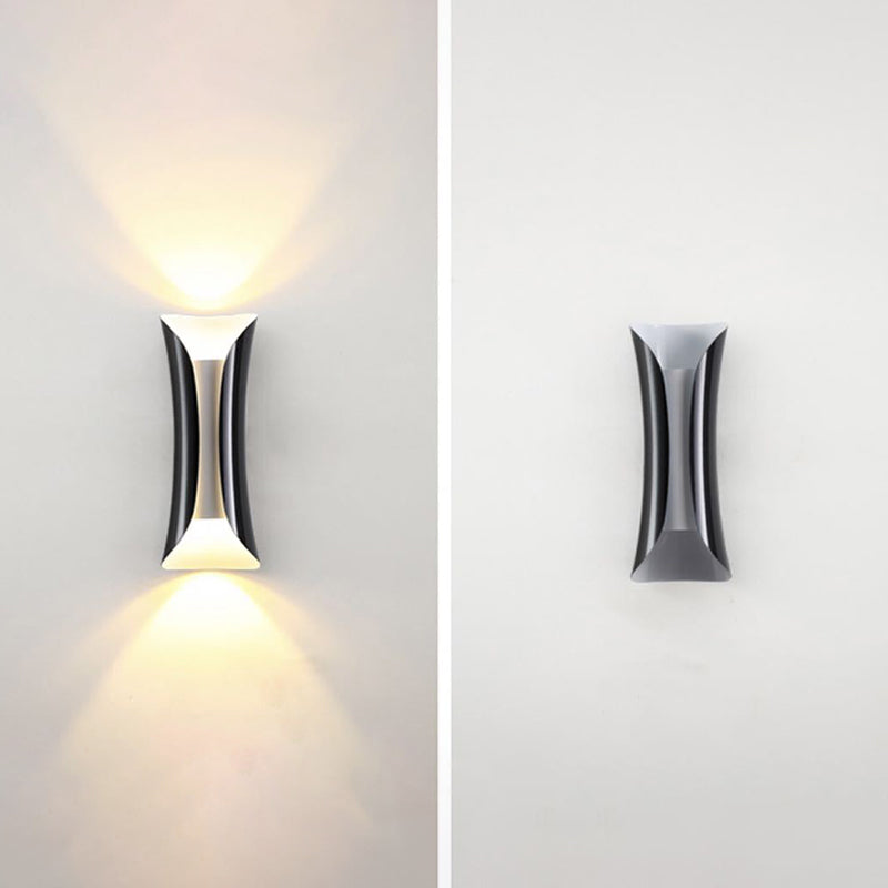 Curved Wall Mounted Lamp Modern Simplicity Metallic Wall Mount Lamp for Living Room