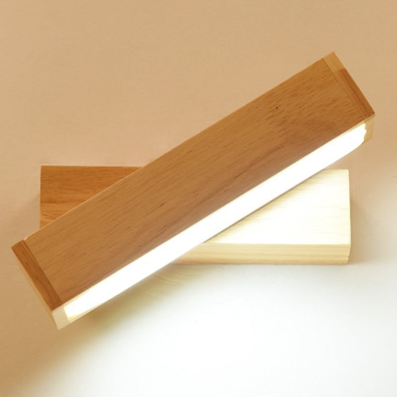 Moderne einfache HolzlED-Wandleuchten Rota-Tisch Wandmontierte Lampen für Schlafzimmer