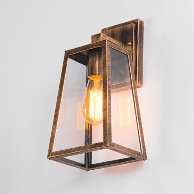 Vintage Industrielle Trapezwandhalterung Beleuchtung klares Glaswandmontageleuchte