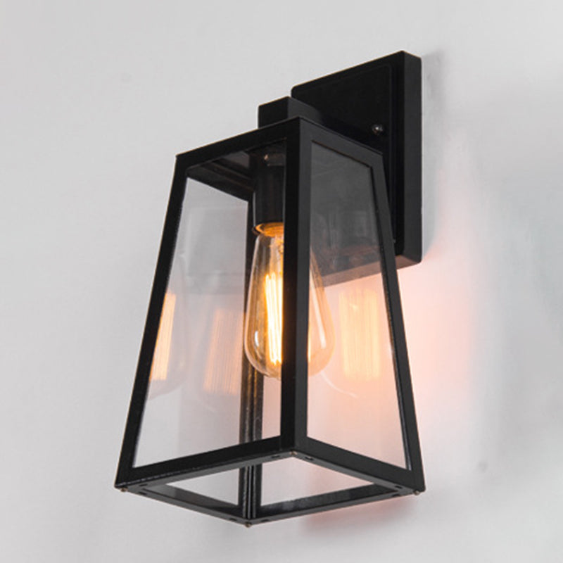 Vintage Industrielle Trapezwandhalterung Beleuchtung klares Glaswandmontageleuchte