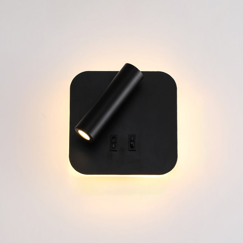 Minimalismo in metallo a parete a parete illuminazione a parete a 1 luci per la camera da letto