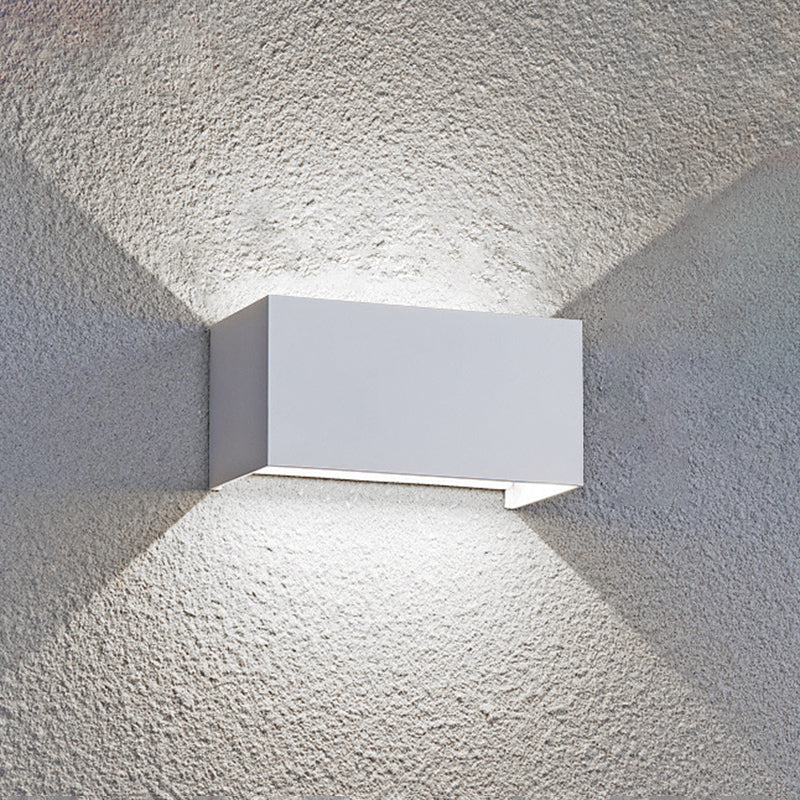 Lámpara montada en la pared rectangular Lámpara de montaje de pared de aluminio moderna para sala de estar