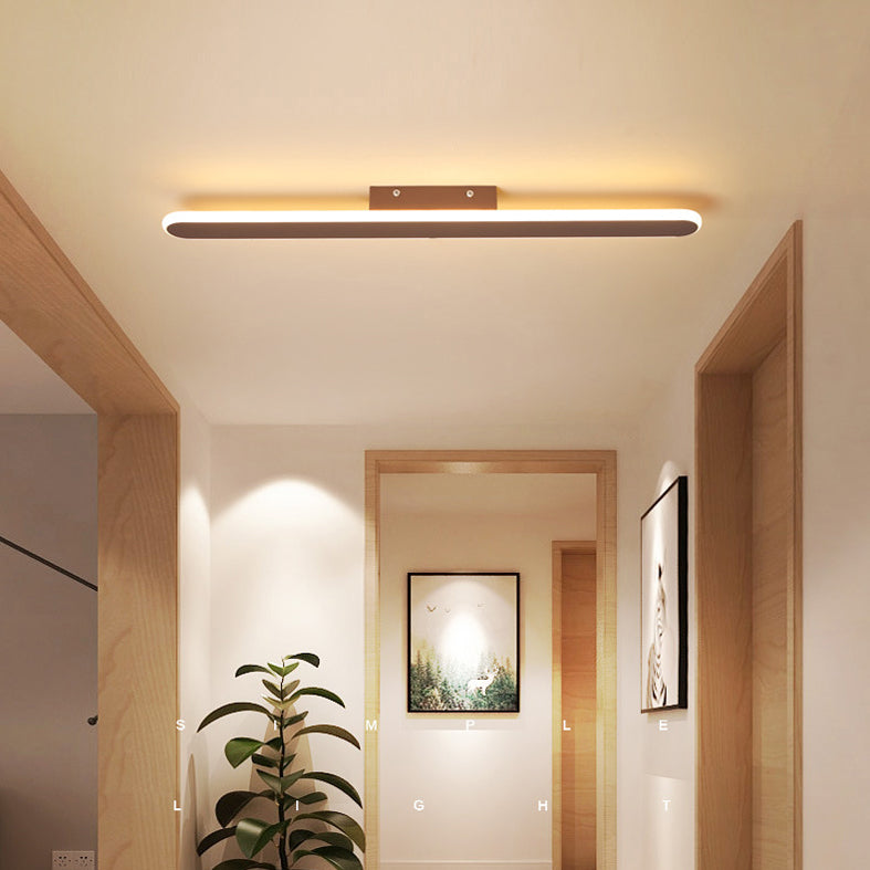 Plafonnier encastré linéaire à 1 lumière, nouveau plafonnier moderne en acrylique
