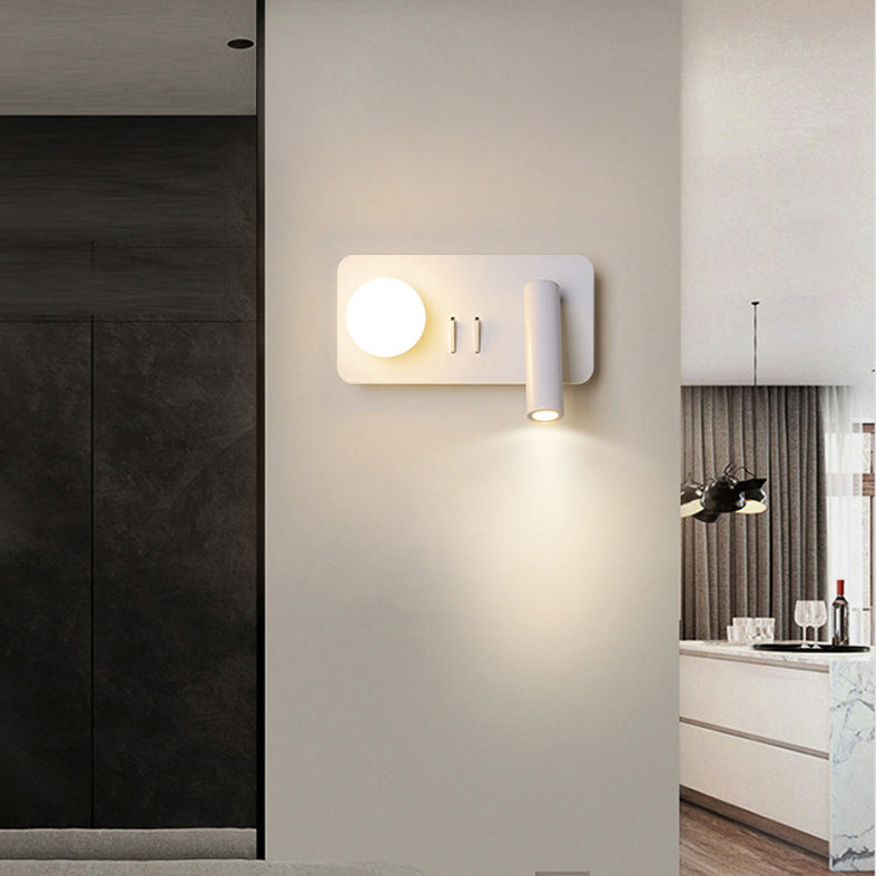 Moderna semplicità lettura da parete luce metallica da parete per un letto