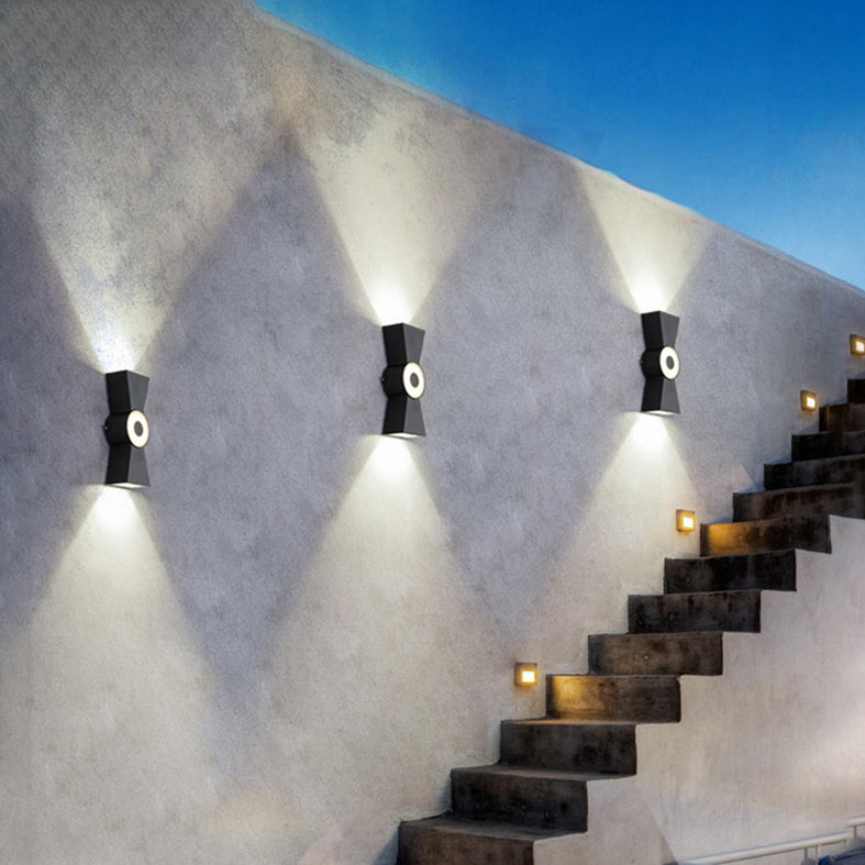 2-Light LED Waterproof Wall Lamp in Modern Creative Style Aluminium Wall Sconce for Exterior Spaces