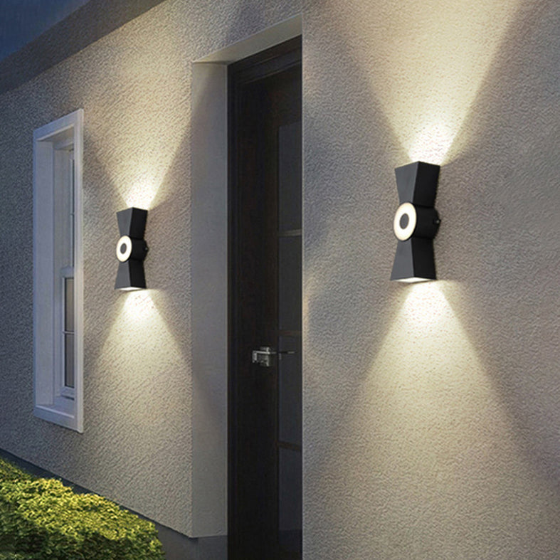 2-Light LED Waterproof Wall Lamp in Modern Creative Style Aluminium Wall Sconce for Exterior Spaces