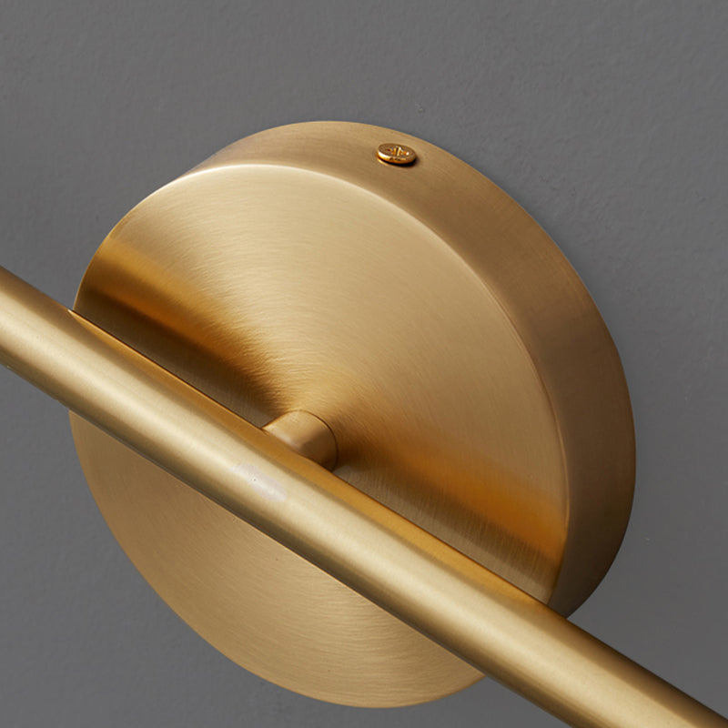 Postmodern Simplicity Cylinder Vanity Sconce Lights Brass Wall Mount Light Fixture for Bathroom