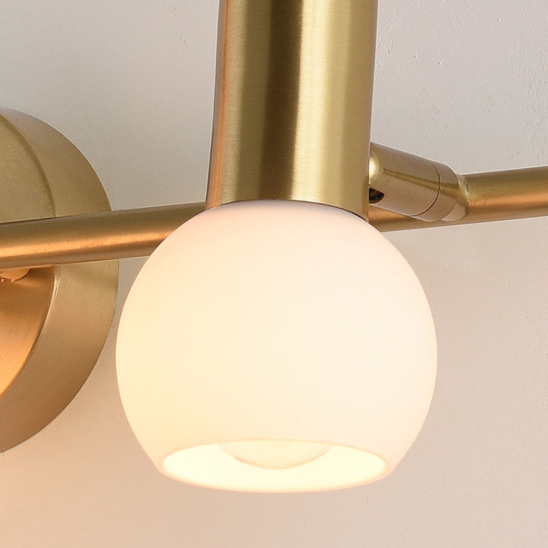 Postmodern Globe Vanity Sconce Lights Milk Glass Wall Monte Funture per bagno