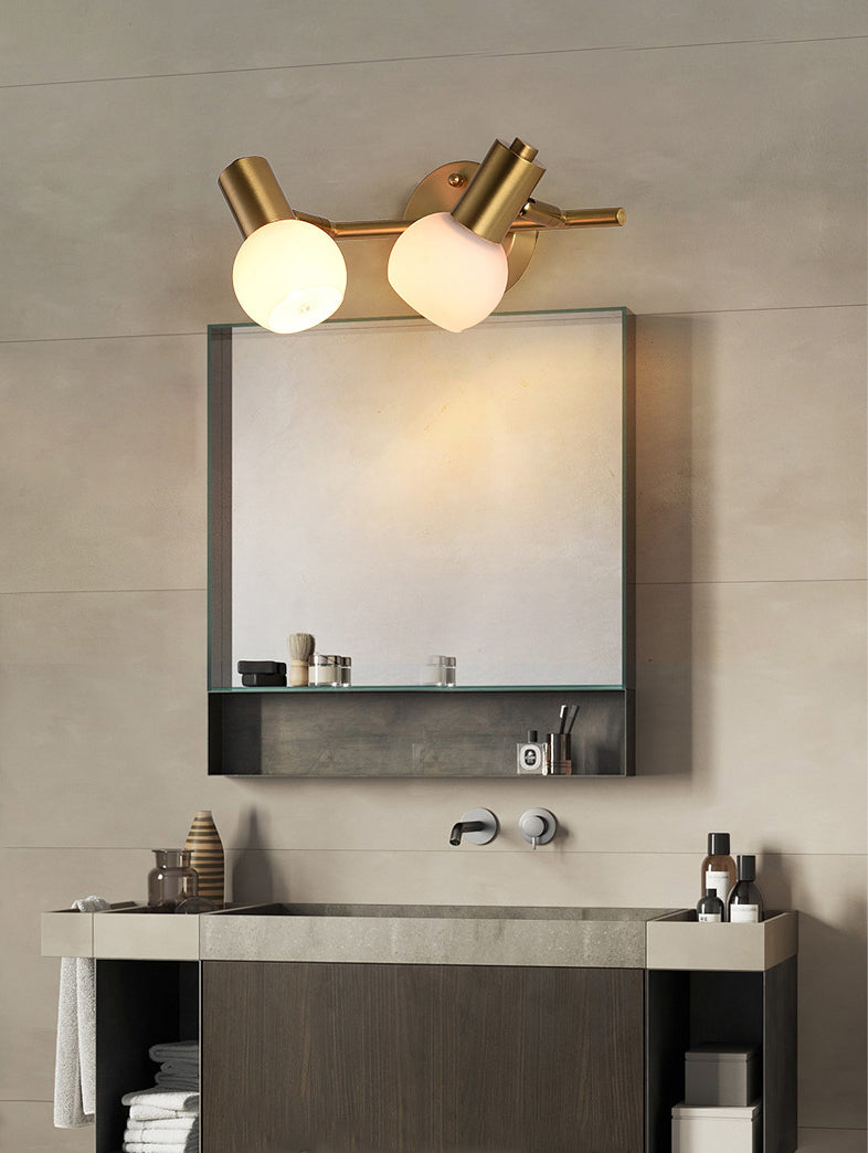 Postmodern Globe Vanity Sconce Lights Milk Glass Wall Monte Funture per bagno