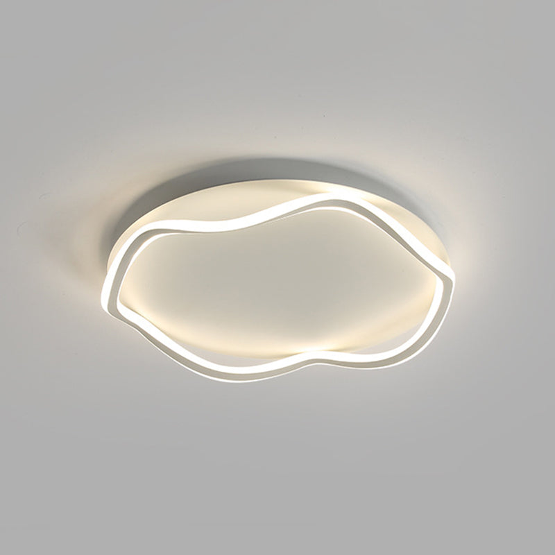 Lámpara circular de montaje en techo, estilo minimalista, luz LED de montaje empotrado en techo de metal