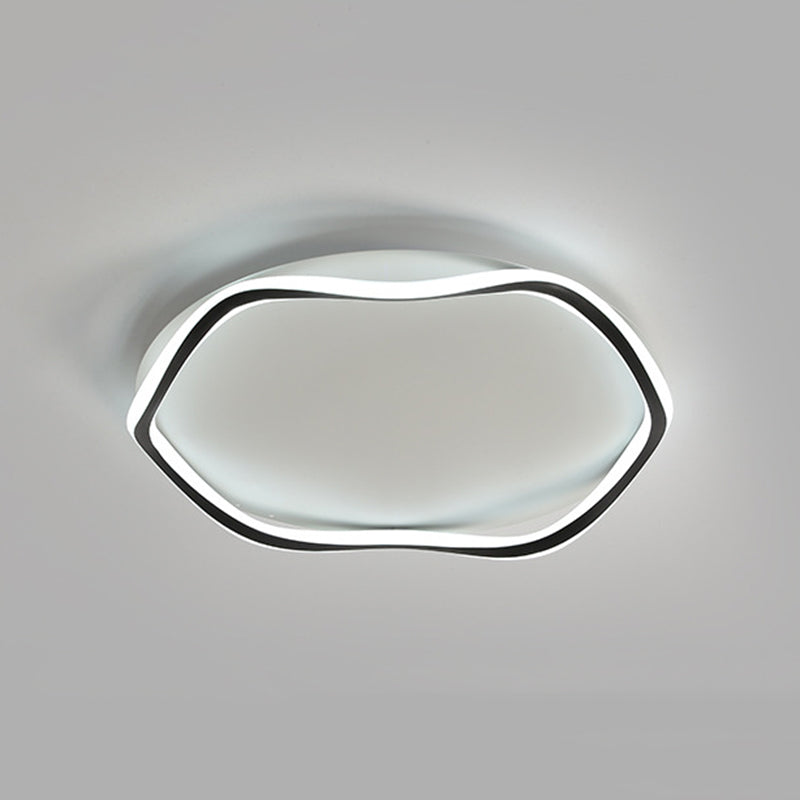 Lámpara circular de montaje en techo, estilo minimalista, luz LED de montaje empotrado en techo de metal