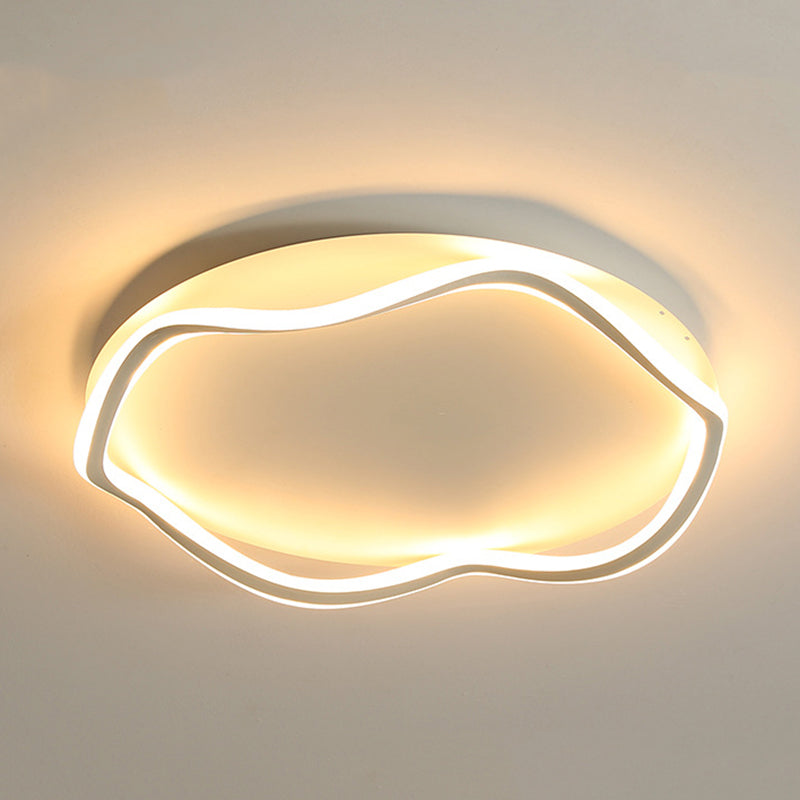 Luminaire de montage de plafond circulaire Style minimaliste plafonnier LED en métal plafonnier encastré