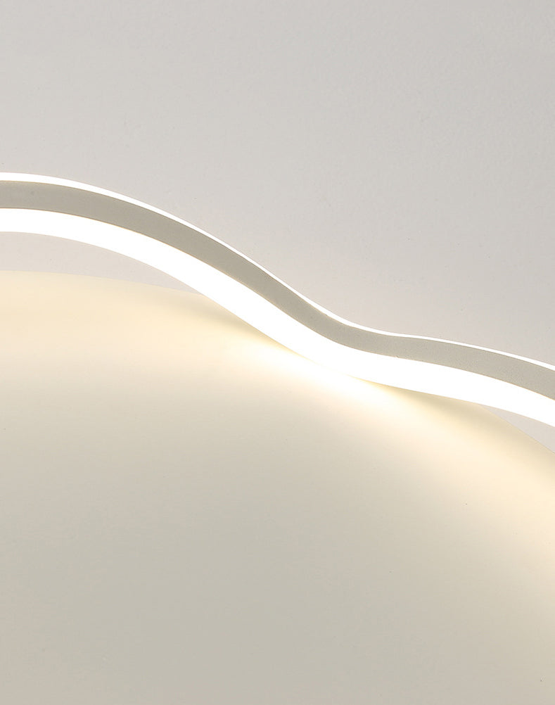 Lámpara circular de montaje en techo, estilo minimalista, luz LED de montaje empotrado en techo de metal