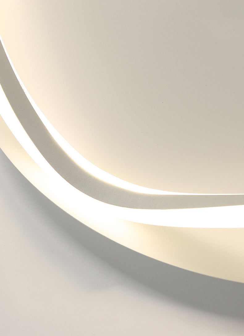 Lámpara circular de montaje en techo, estilo minimalista, luz LED de montaje empotrado en techo de metal